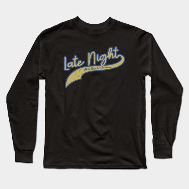 David Letterman_Late Night Long Sleeve T-Shirt by anwara